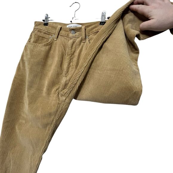 Aritzia Denim Forum Joni Corduroy Pants Women’s Size 27 Tan High Rise Loose Fit - Picture 5 of 15